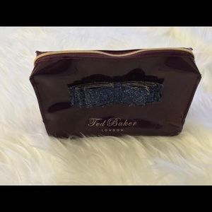 TED BAKER LARGE GLITTER BOW COSMETIC/WASH BAG